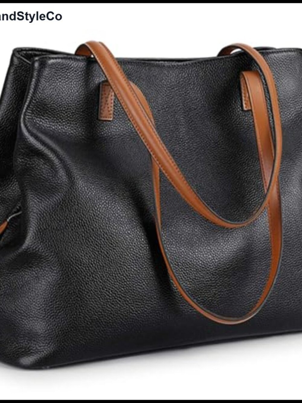Genuine Pebbled Cowhide Leather Hobo Shoulder Bag Fits 13in Laptop
